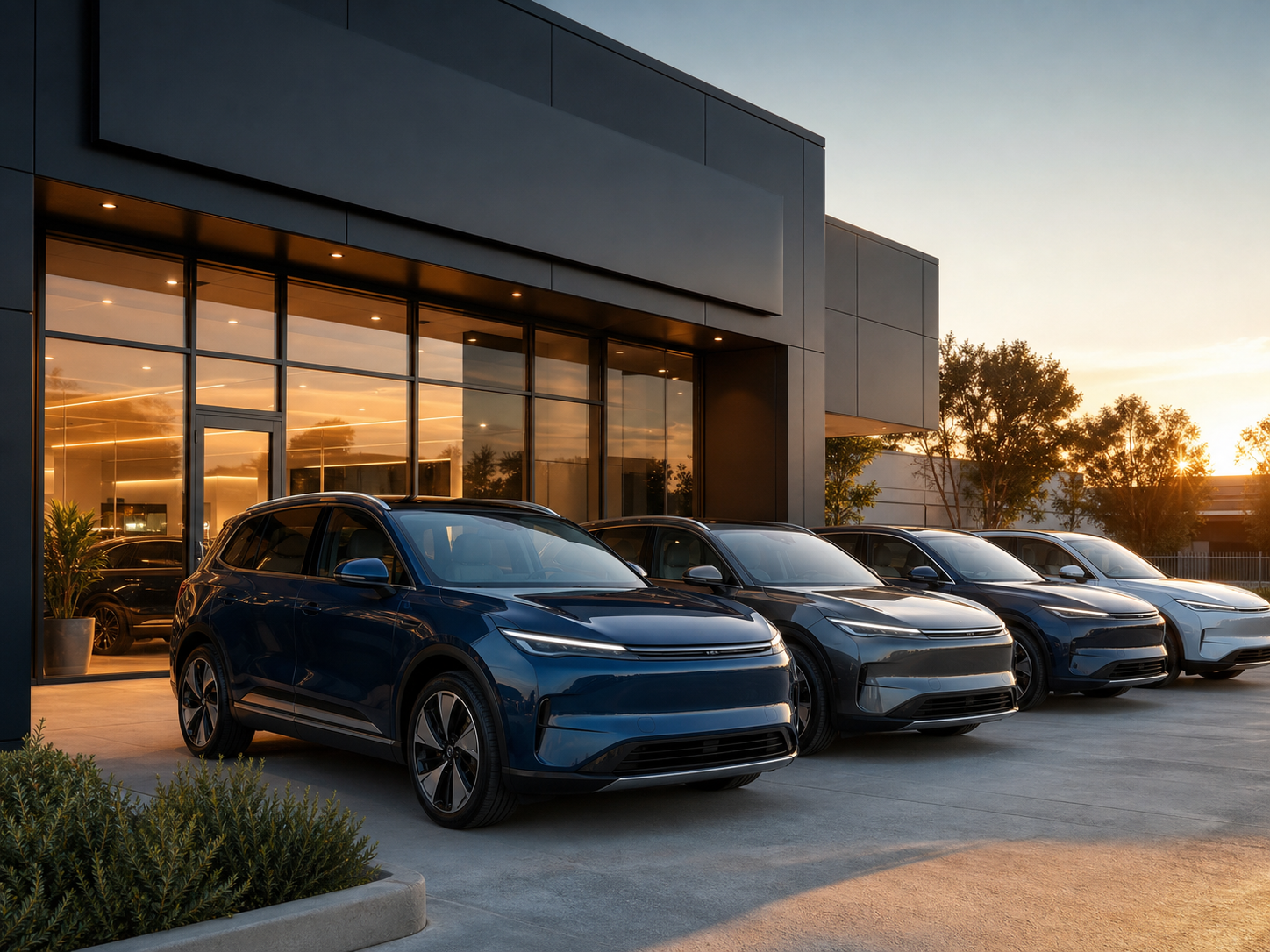 Glory EV Group showroom and electric vehicles